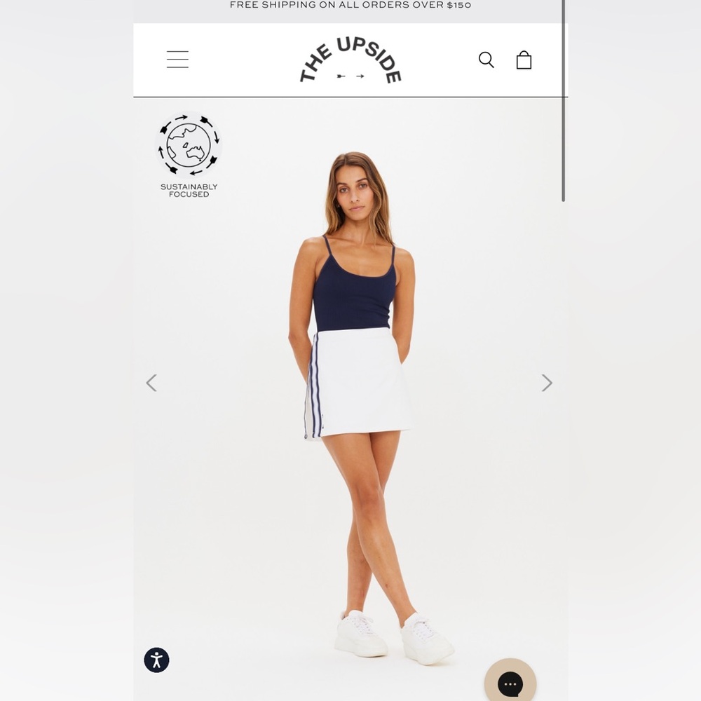 The upside white skirt
